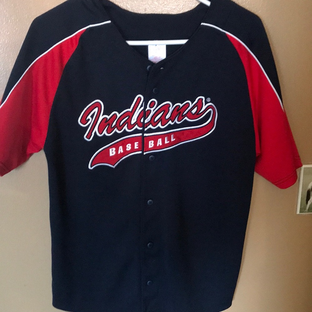Cleveland Indians genuine jersey quality nice shape sewn on letters 14/16
